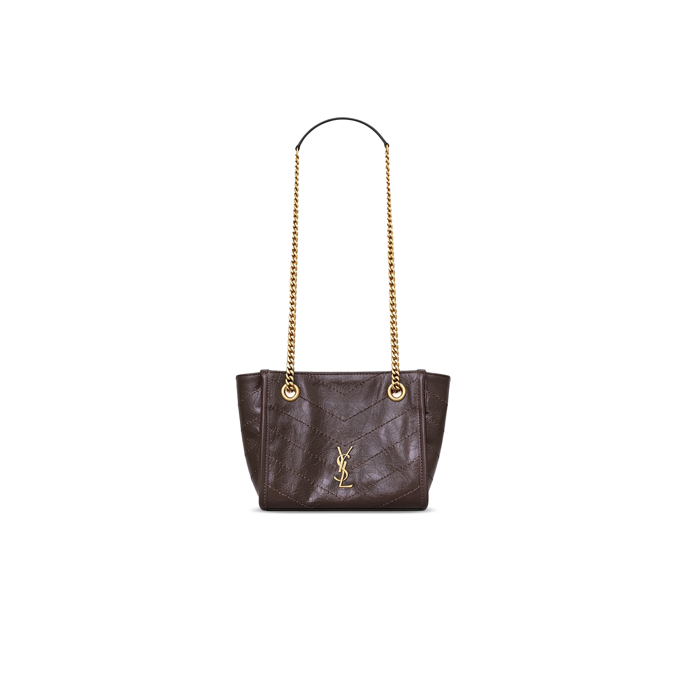 YSL NIKI MINI SHOPPING IN VINTAGE LEATHER A0088H (19*16*7cm)
